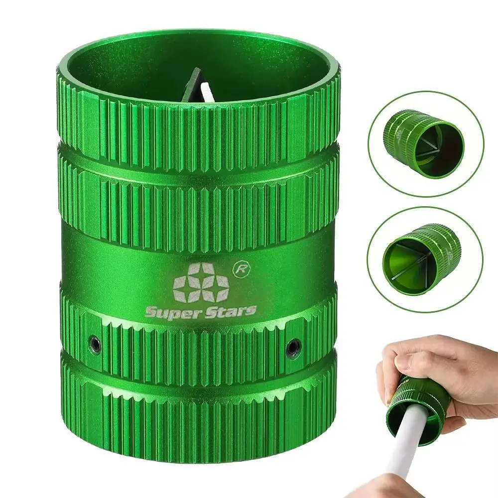 Hand Type Deburring Pipe Reamer Tool Secure Aluminum Alloy Pipe Cleaner One Dual-use Durable Deburring Tool Pipe and Tubing