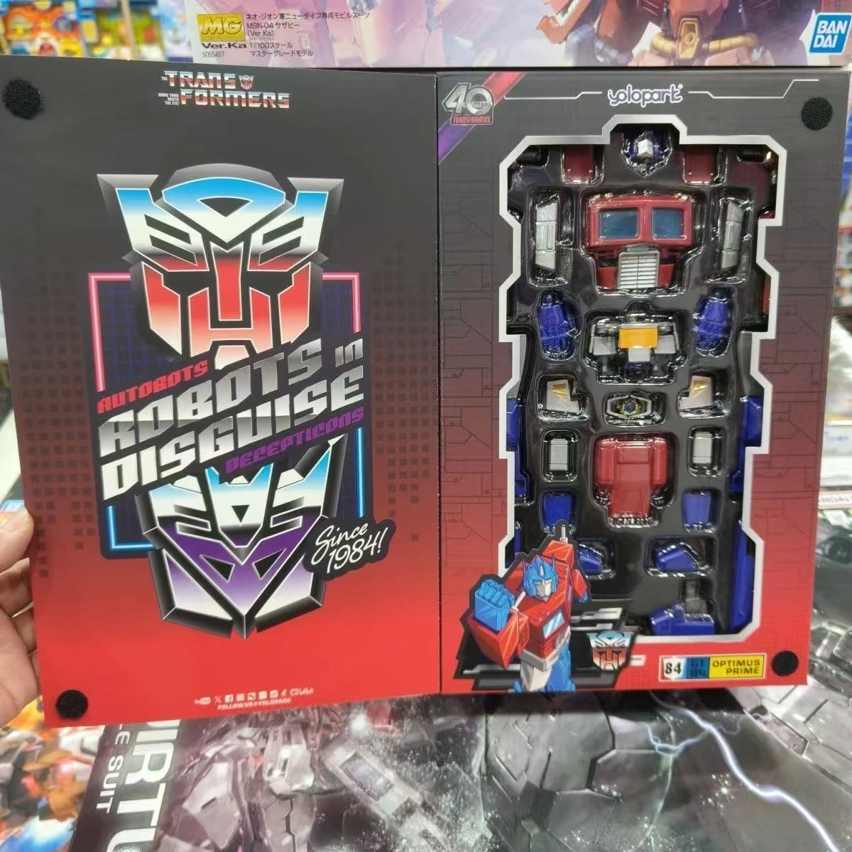 En stock, jouets Hasbro, modèles pré-assemblés mobiles G1 OP 20 cm, kits de modèles avancés, Transformers, figurines d'action 40 ans, robot jouet, cadeau