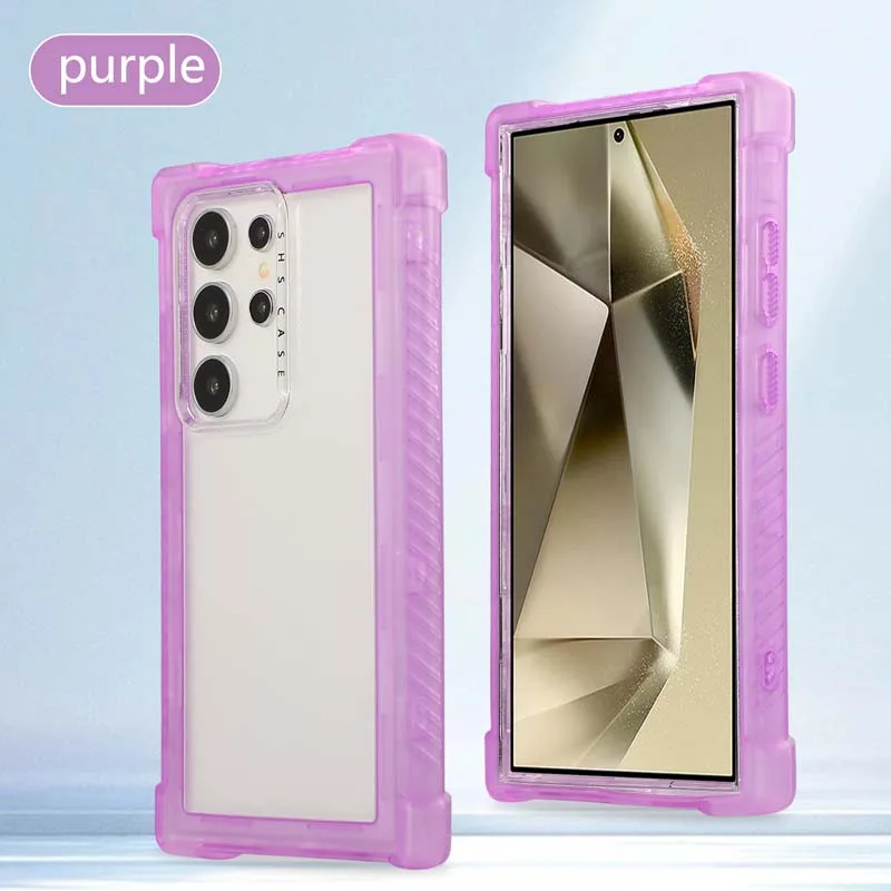 삼성 S24 S25Ultra 케이스 럭셔리 3 in 1 PC + TPU 견고한 매트 범퍼 충격 방지 전화 케이스 Galaxy S24 Plus S24U Cover Capa