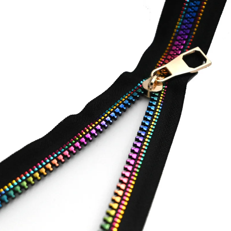 2Yard 5# Nylon Rainbow Teeth Zipper Resin Zippers For Sewing Bag Jacket Zippers Zip For Sewing DIY Garment Accessories