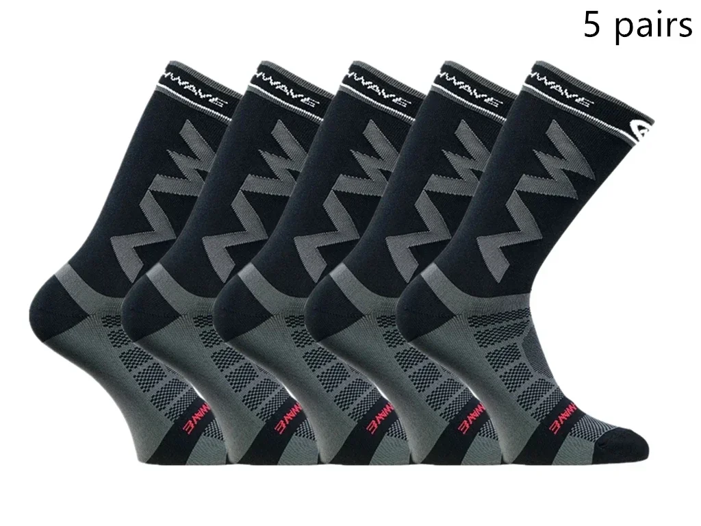 5 pairs of NW high-quality breathable sports socks, suitable for running, mountain cycling, and outdoor