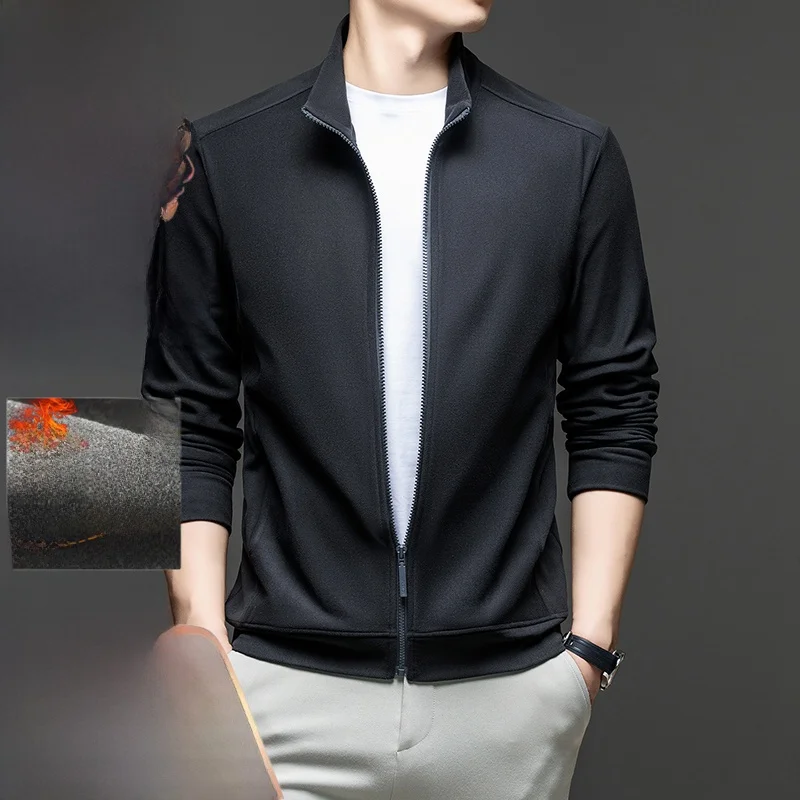 

Мужская куртка с капюшоном и воротником-стойкой Inteated Fce Thiened, теплая повседневная универсальная осенне-зимняя однотонная верхняя одежда