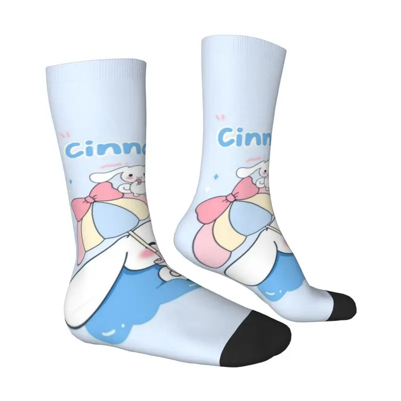 Custom Cool Print Y2k Cinnamoroll Socks for Men Women Stretch Summer Autumn Winter Crew Socks