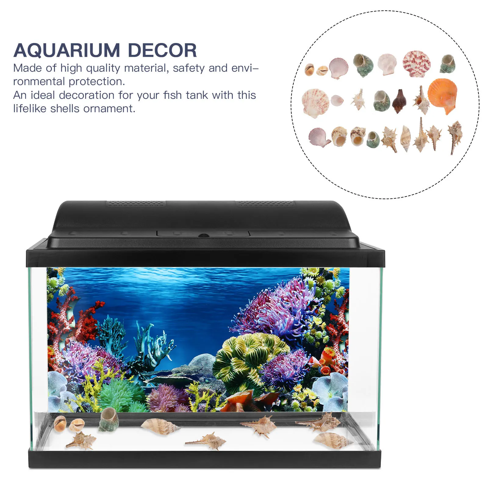 

1Pack Lifelike Simulation Conch Shells Fish Tank Decoration 200g Aquarium Landscape Safe Material Aquarium Decor