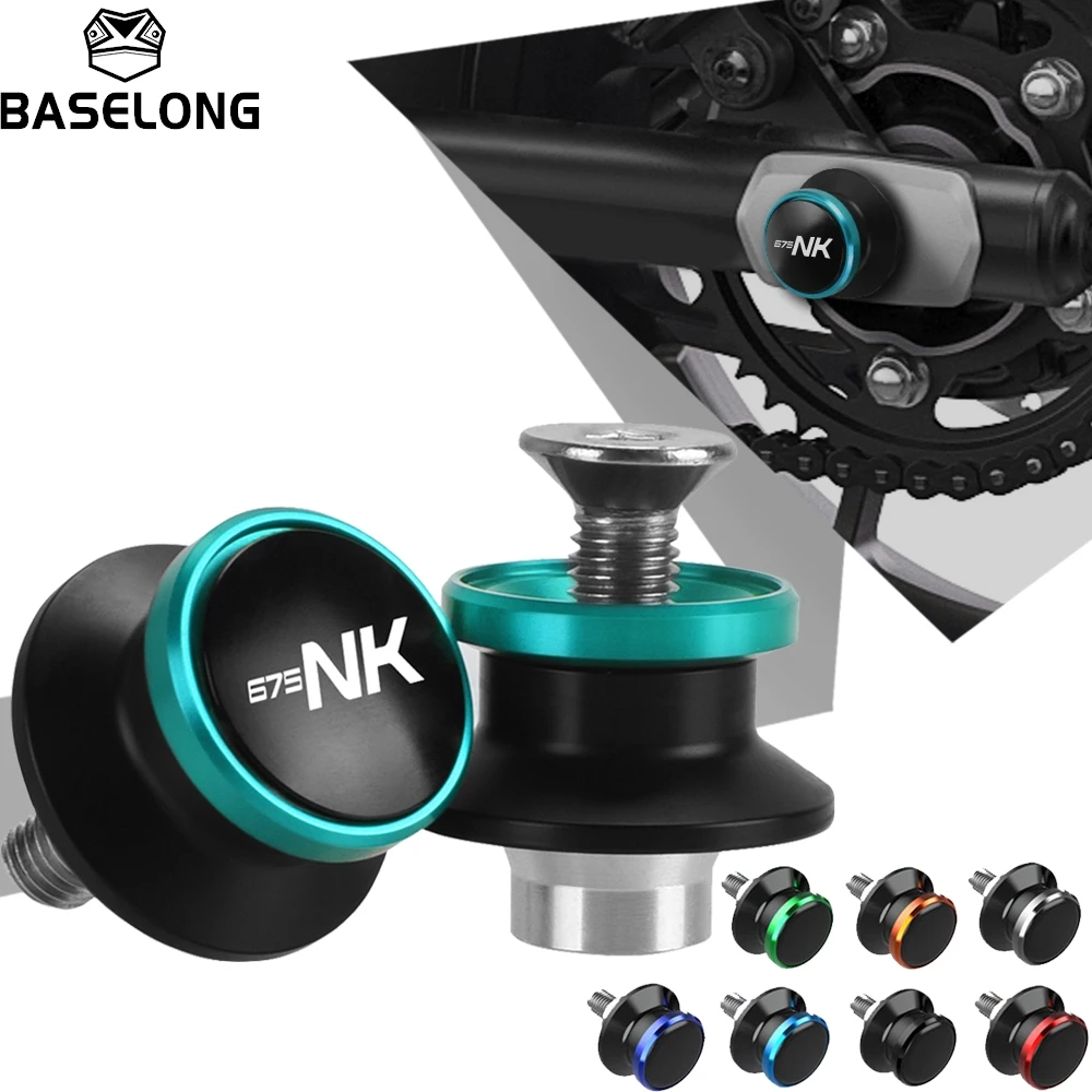 

For CFMOTO CF MOTO 675NK 675 NK 675 NK675 675-NK 2024 2025 2026 Swingarm Sliders 10MM Swingarm Spools Rear Stand Screws Sliders