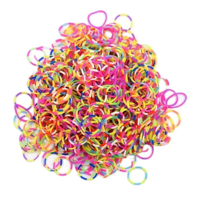 600pcs Refill Pack! Rubber Loom Bands Diy Toys for Kids Lacing Bracelets Girls Gift Hair Rubber Bands Refill Make Woven Bracelet