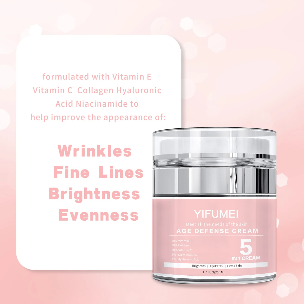 5 in 1 Cream Niacinamide Vitamin C Glow Recipe Anti-aging Whitening Anti-wrinkle Acne Treatment Skincare Korean SkinCare Product