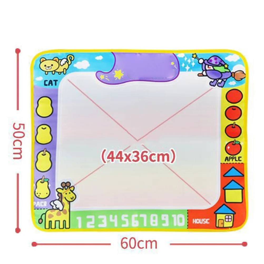 ベビーウォータードゥードルマット アクアウォータードローイングパッド 2ペン 折りたたみ式ポータブルドローイングマット 教育ギフト 子供 幼児向け