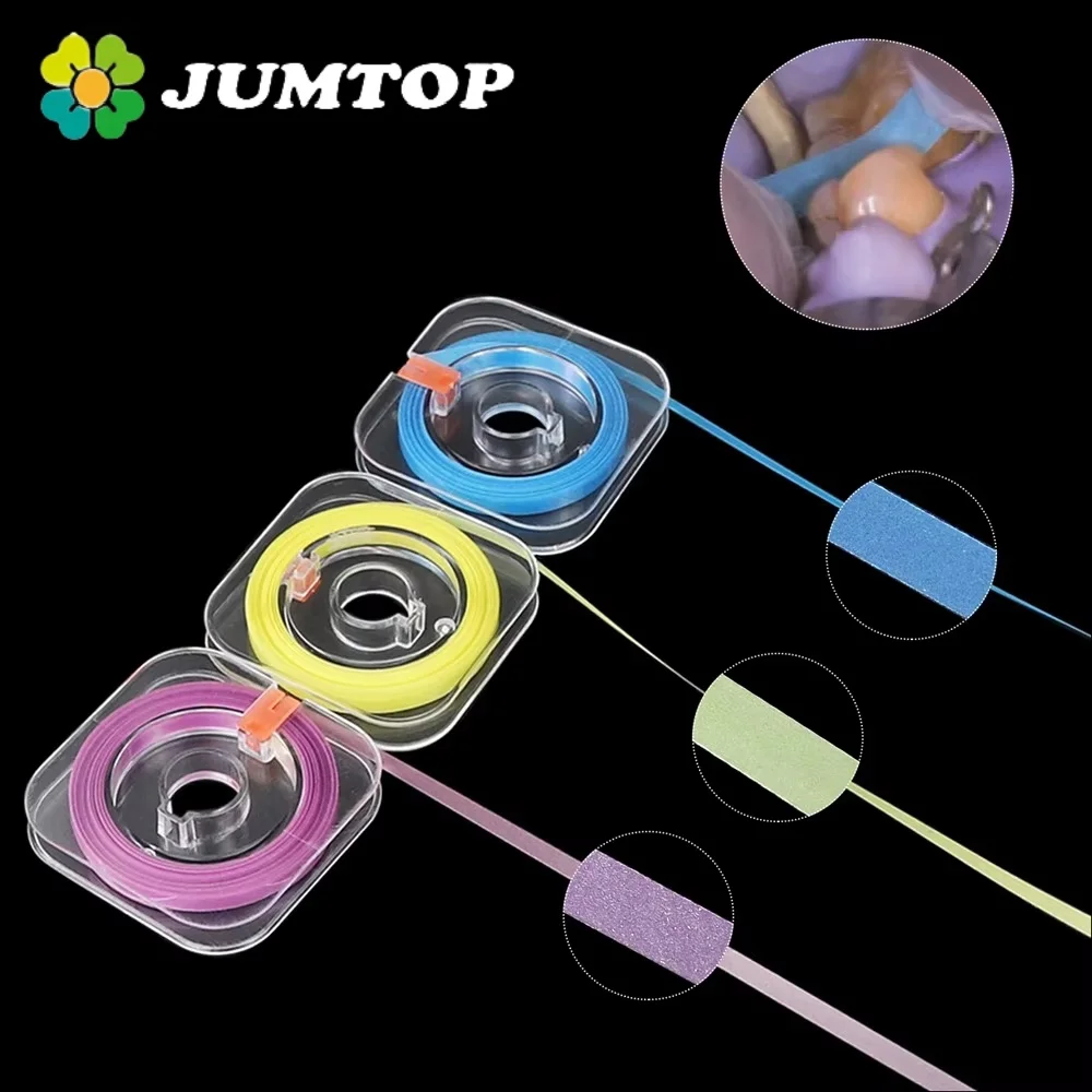 JUMTOP 1 Roll Dental Polishing Strip Roll Resin Teeth Grinding Sanding Shaping 3 Colors Dentistry Teeth Whitening Material