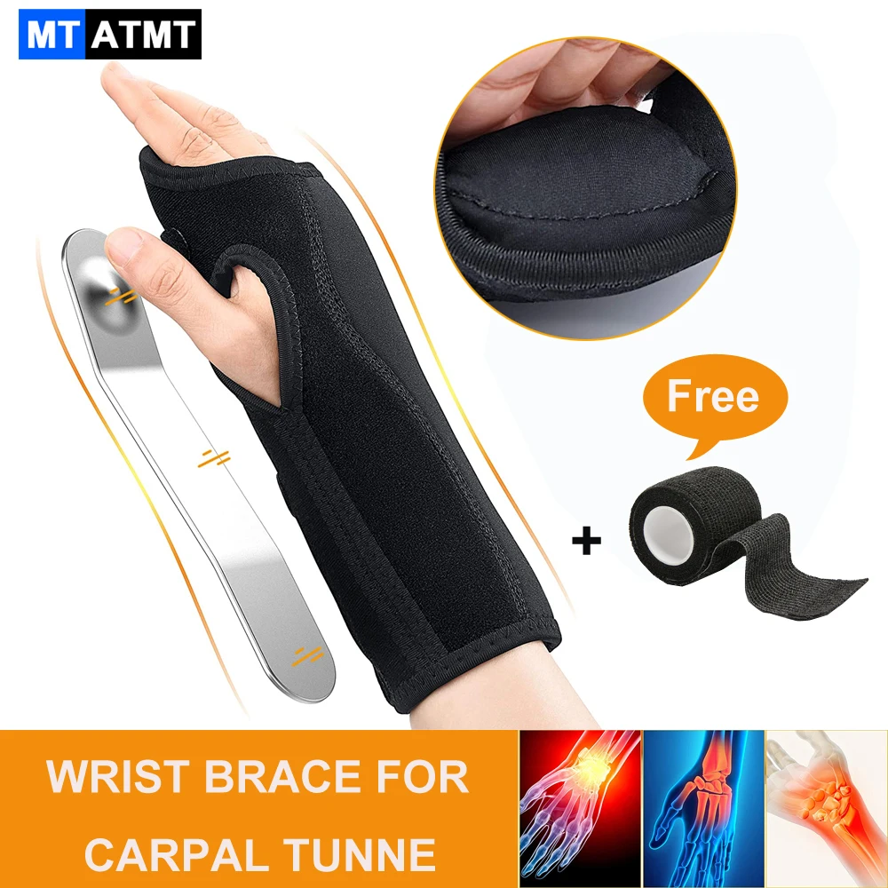 

MTATMT Wrist Brace for Carpal Tunnel, Wrist Support Brace Splint for Wrist Pain, Sprain, Sports Injuries, Joint Instability