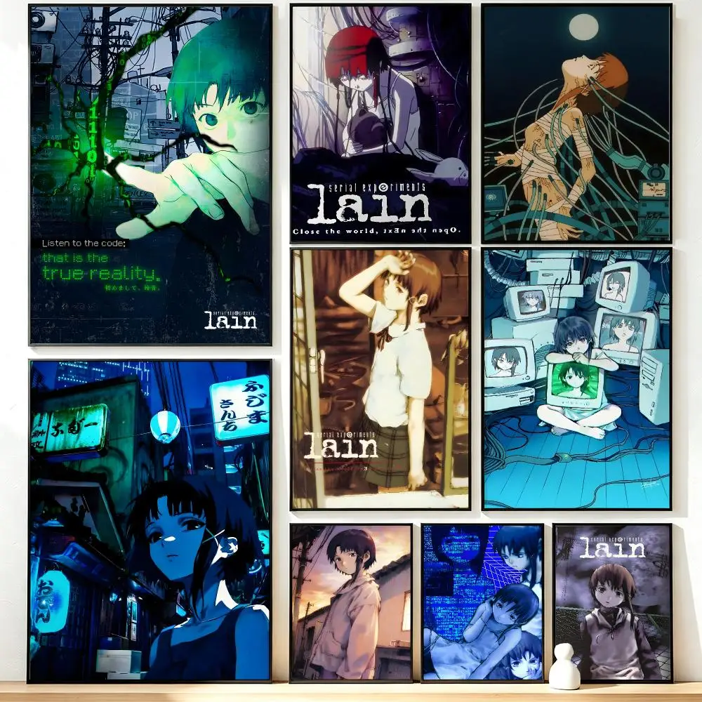 Modern Aesthetic Wall Art Poster anime Serial Experiments Lain Poster for Office Home Decor Interior Large Wall Picture Print