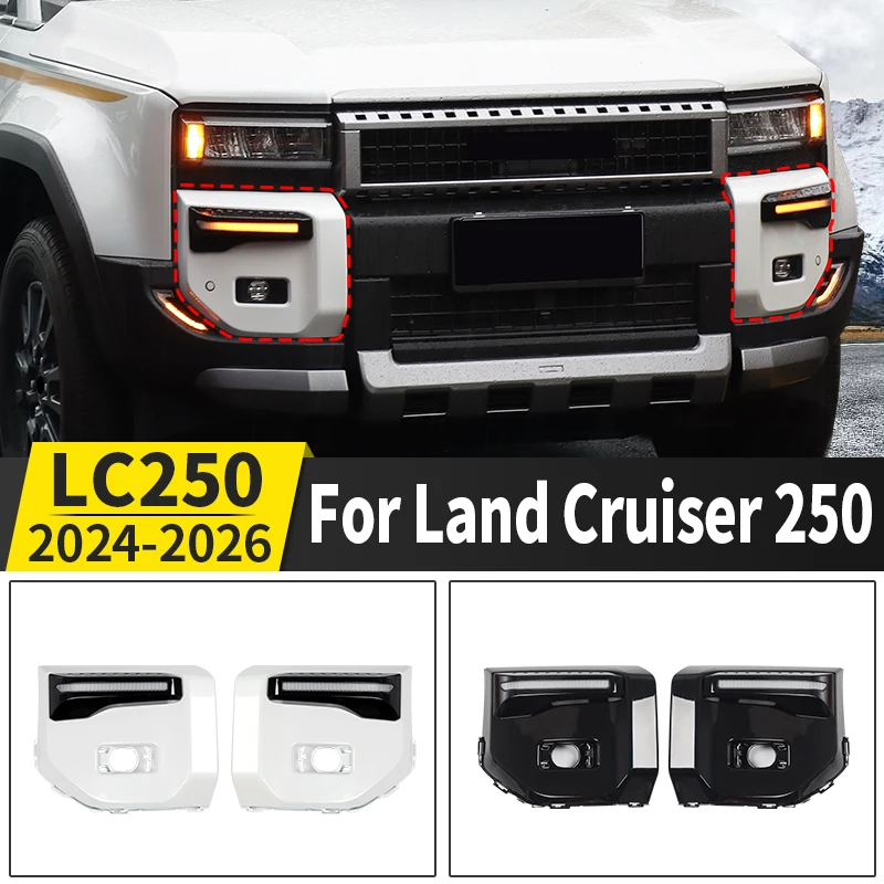 For Toyota Land Cruiser Prado 250 LC250 2024 2025 Front Bumper DRL Daytime Running Lights Fog Lamp Direct Replacement Auto Parts