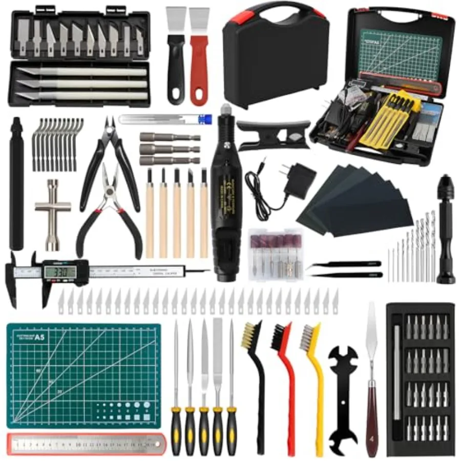 

158 PCS 3D Printing Tool Kit, 3D Printing Accessories with Nozzle Cleaning Kit, Deburring Tool, Digital Caliper, Mini Rotary To