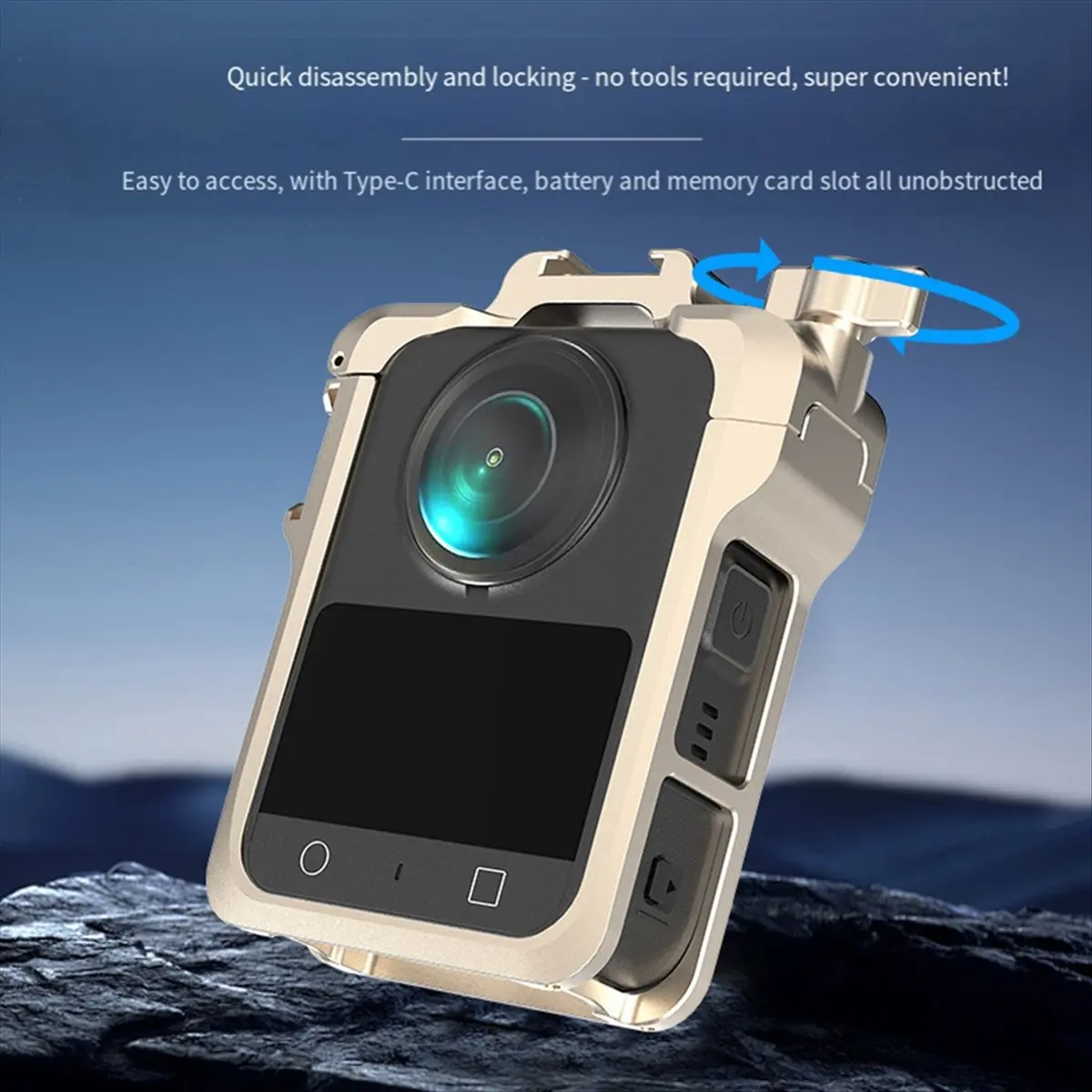 

Рамочный чехол для клетки из алюминиевого сплава 360°, адаптер расширения, защитный корпус, панорамные аксессуары