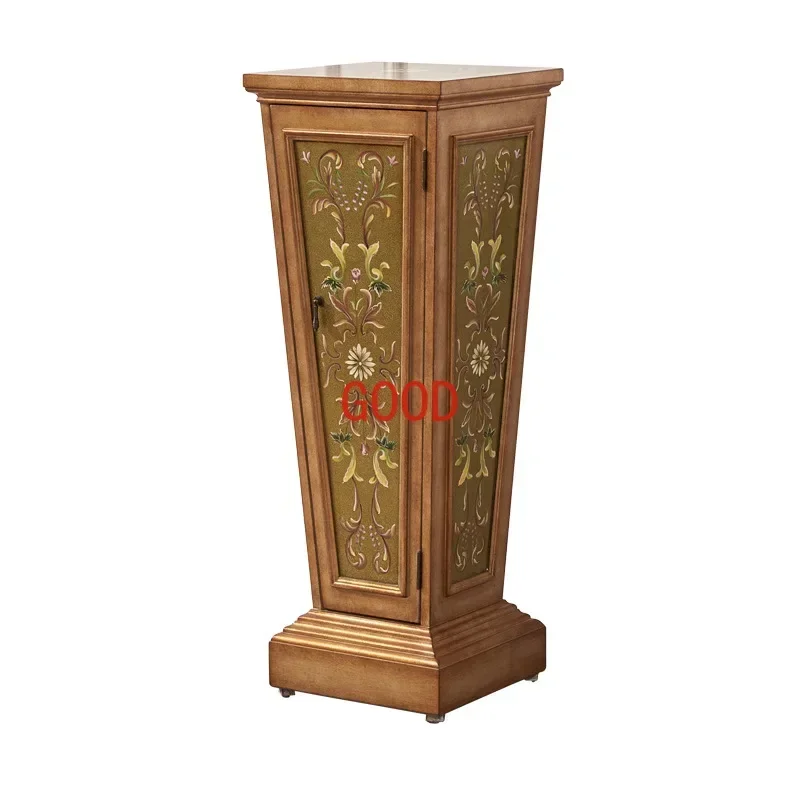 Jardiniere Locker Green Plant Shelf Roman Column Flower Stand Single Door