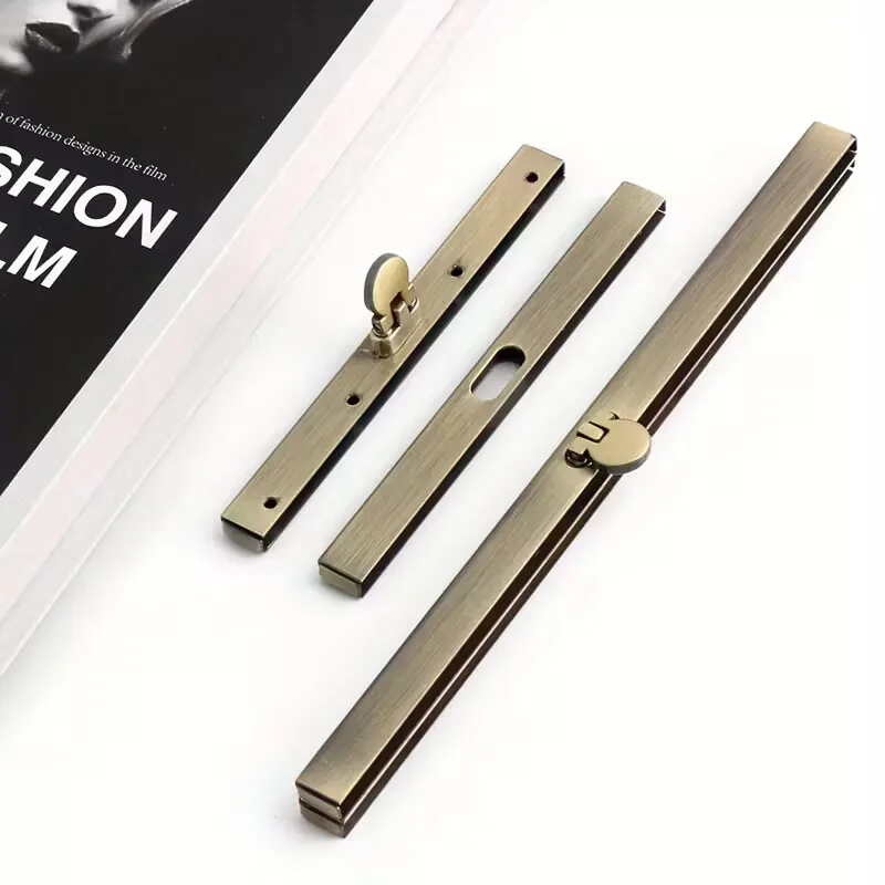 10 pcs1 1cm/ 19cm portamonete portamonete portamonete da donna portafoglio con frizione in metallo con bordo a barra chiusura fai da te per