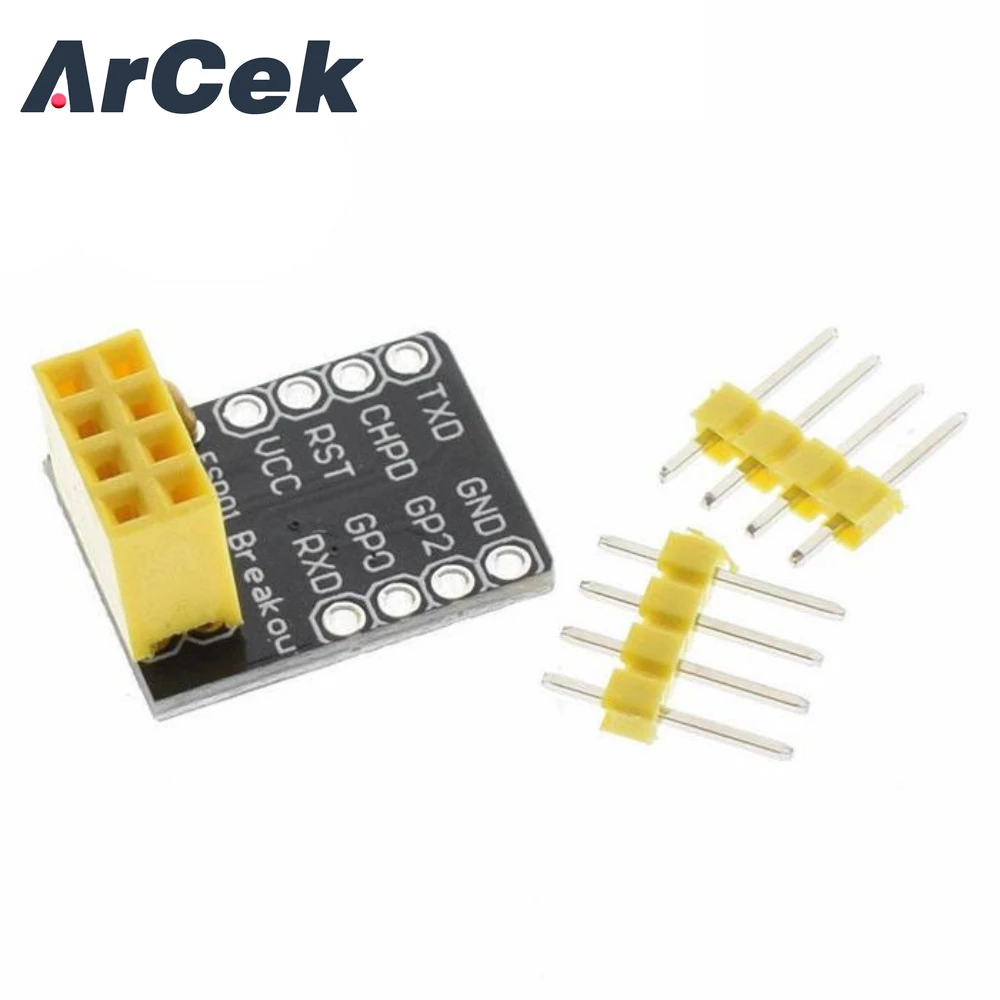 ESP8266 ESP-01S ESP8266 Breadboard Serial, Adaptador para Transceptor WiFi, Breakout Módulo UART