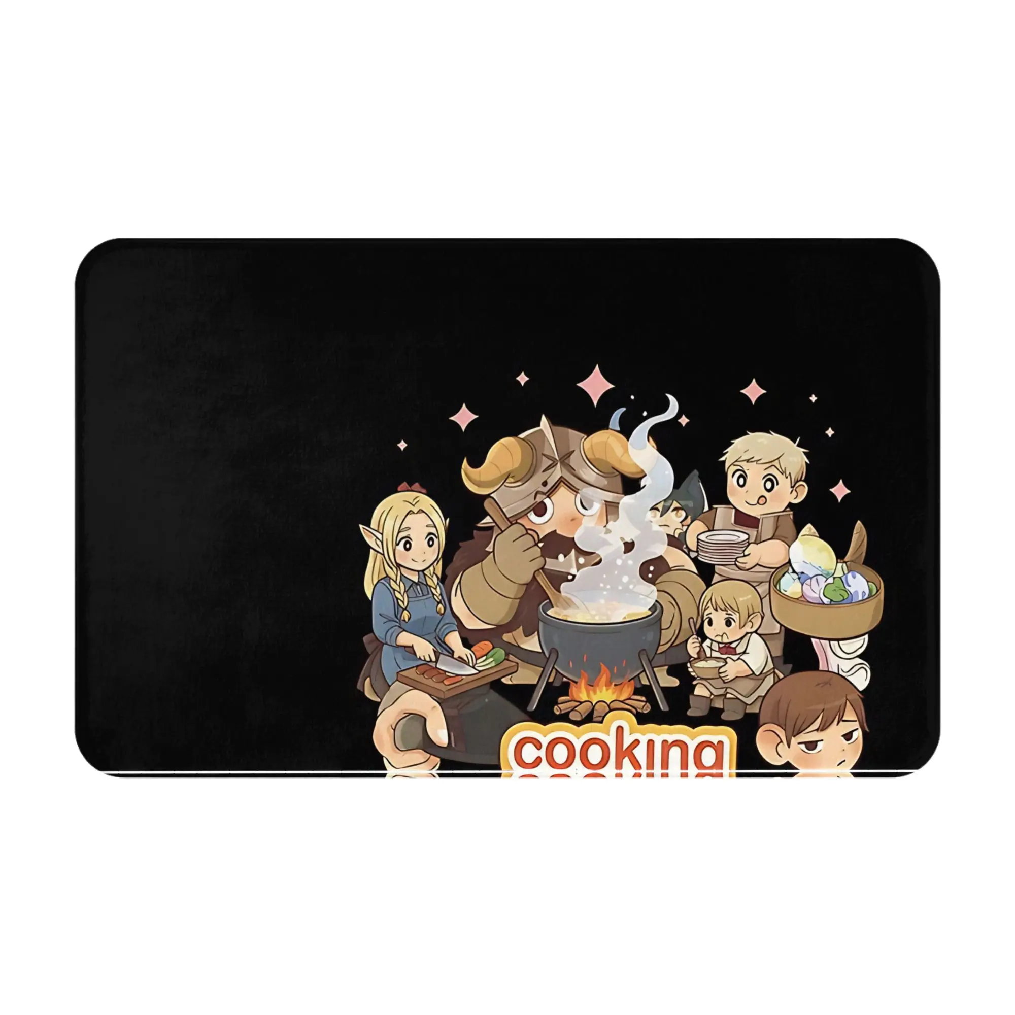 Cooking Senshi  Decorations Bath Mat Delicious in Dungeon Doormat Living Room Carpet Entrance Door Rug Home Decor