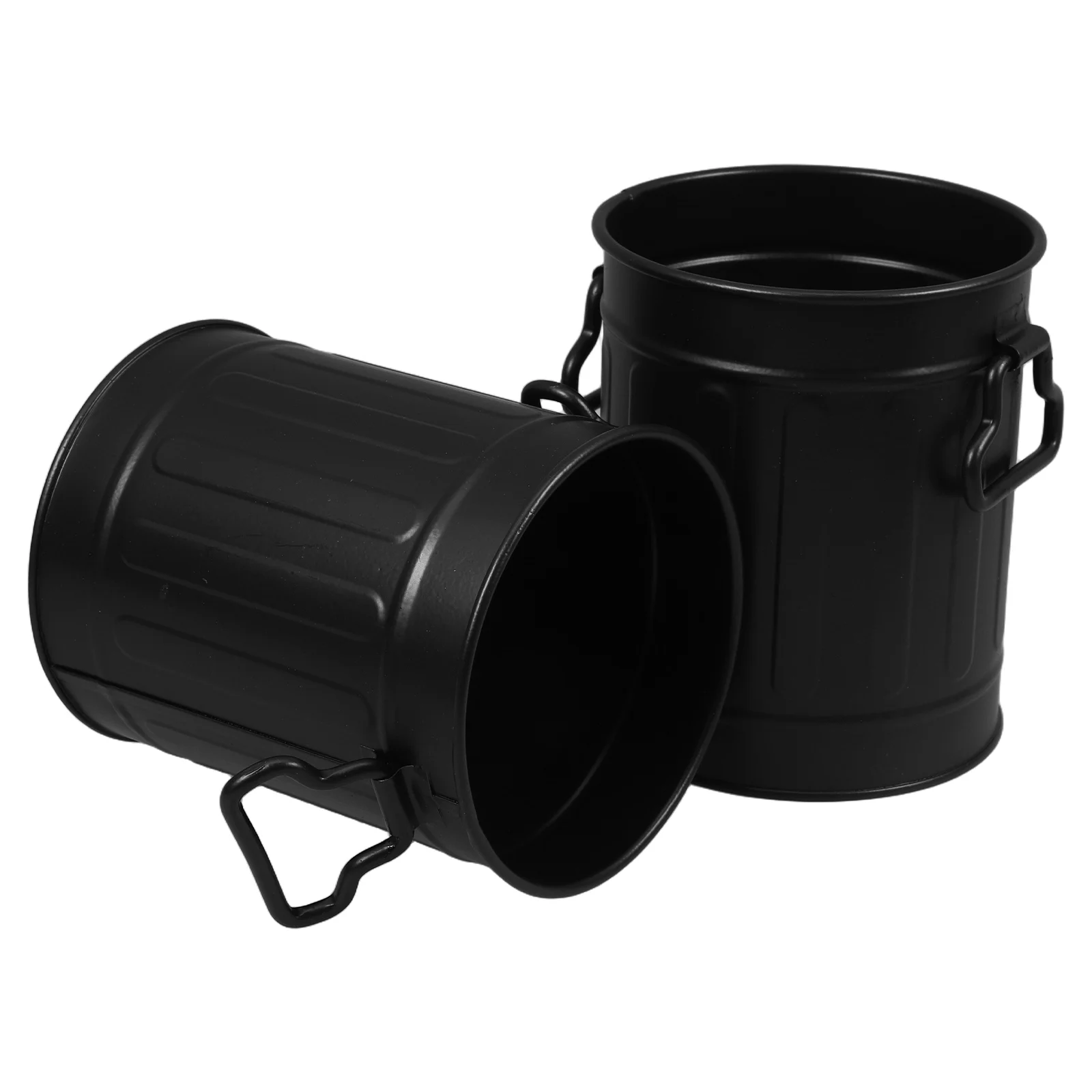 

2pcs Desktop Organizer Pen Holder Tabletop Storage Bucket For Pencils Pens Makeup Brushes Office Desk Flower Pot Pencil