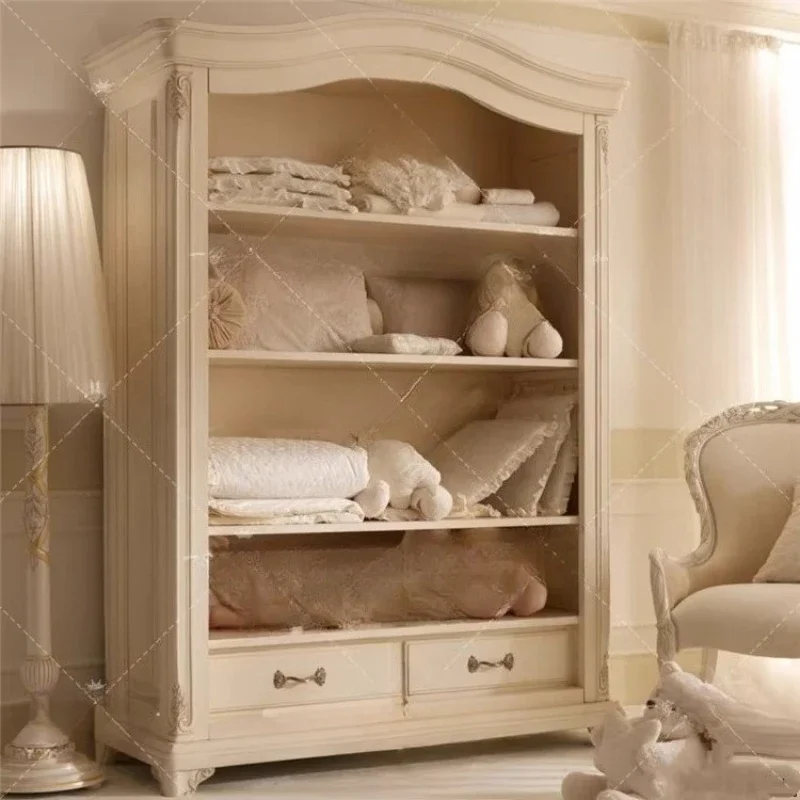 

Solid wood carving flower bookcase decoration bedroom storage multi-layer storage display jewelry cabinet