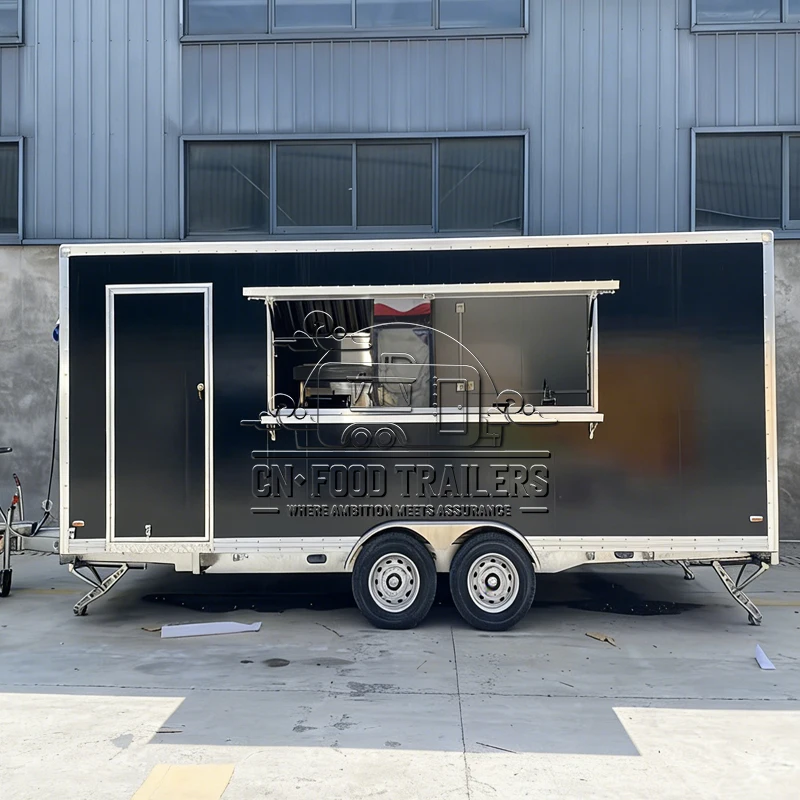 

CN Food Trailer Мобильный кухонный прицеп для еды полностью оборудованный полной кухни и кофе-баром для торговых уличных продуктов питания