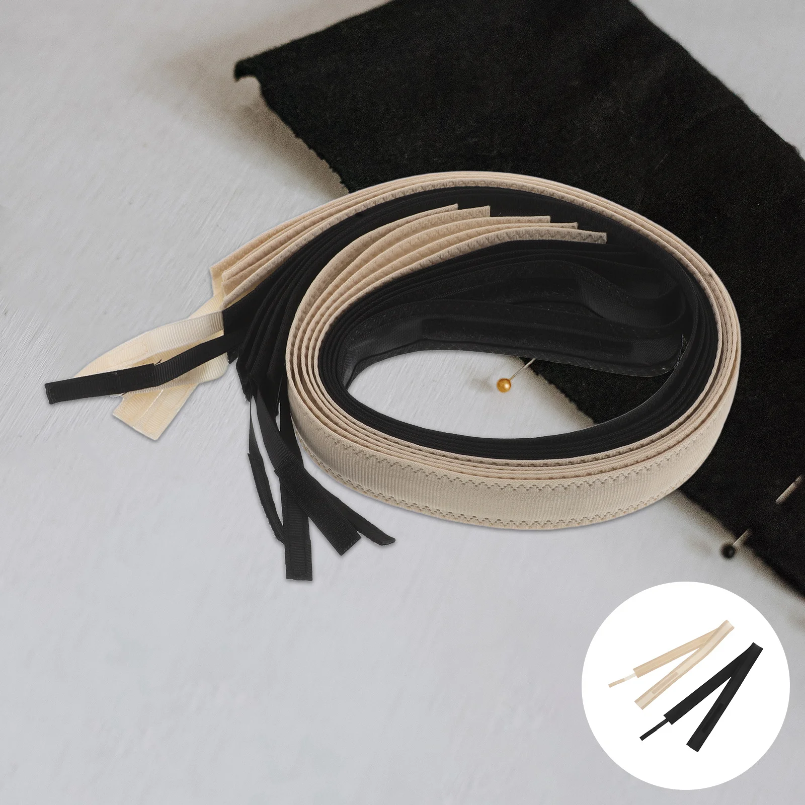 

10Pcs Adjustable Hat Band Liner Insert Sweat Absorbing Fabric Strip for Fedora Beach Camping Hats Curve Sizing Tape Reducer