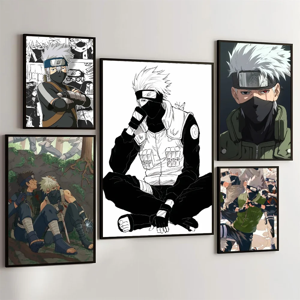 1PC NARUTO Hatake Kakashi Poster Movie Sticky Posters Retro Kraft Paper Sticker DIY Room Bar Cafe Aesthetic Art Wall Painting