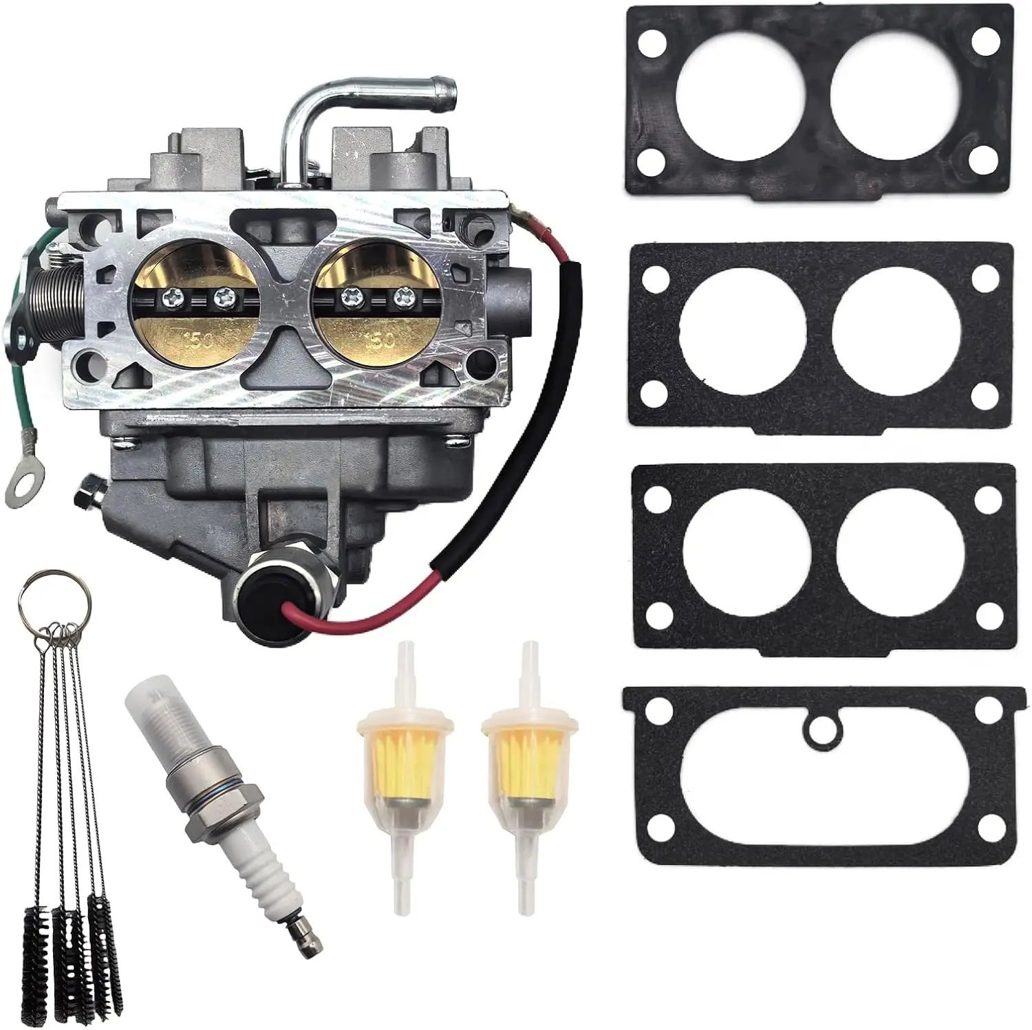 For 24 853 111-S Carburetor Fit for Kohler CV750 Engine Replace 24853103-S 24053111 24053103 with Gaskets Spark Plug & Fuel Filt