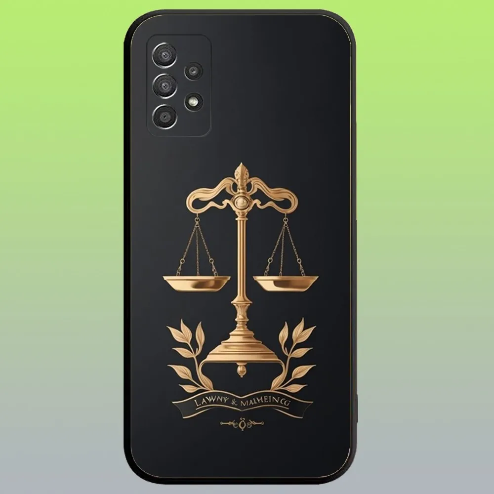 Law Judge Justice Lawyer Phone Case For Samsung Galaxy A20,A21s,A22,A31,A32,A52,A53,A72,73,A80,A91 Soft Black Cover