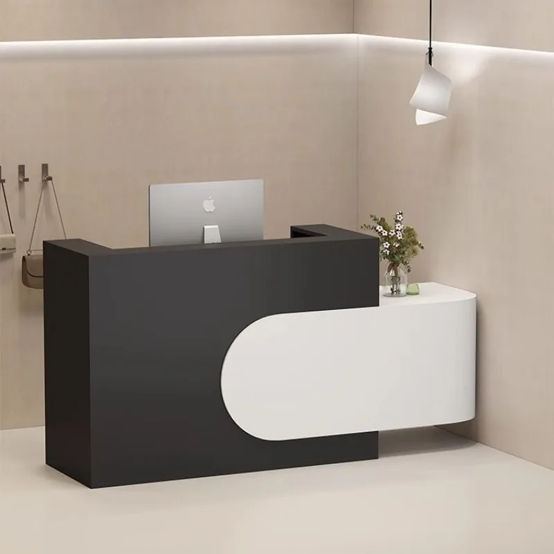 Modern light luxury cash register, reception desk, front desk, cash register, small shop, clothing store, beauty salon