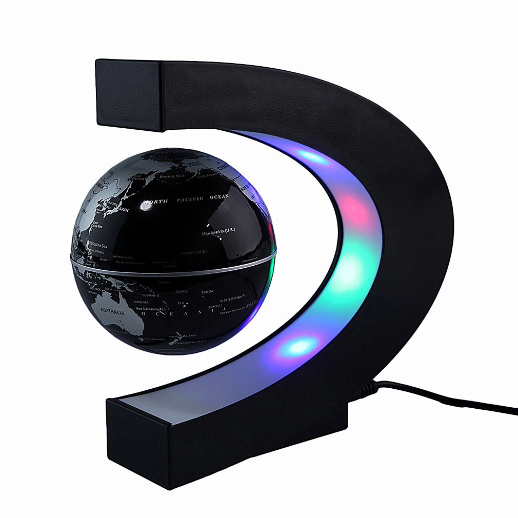 F2 Globo galleggiante a levitazione magnetica Mappa del mondo a LED Lampada antigravità elettronica per la casa Novità Palla luminosa Decorazioni di compleanno Regalo di Natale