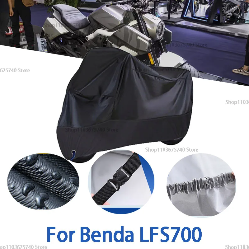 

Motorcycle Full Covers For Benda LFS700 Car Outdoors Sun Protection Dust No Ear Thickened Oxford Clothcover Accessories