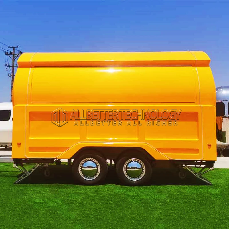 Allbetter CE Certified Fast Food Trailer Mobile Coffee Kiosk Hot Dog Pizza Burger Fries Lemonade Concession Vendor