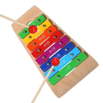 Wooden hand knock xylophone 8 -15 tones kids musical instrument toys baby infant Montessori preschool educational toys gifts