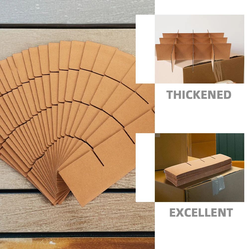 48 قطعة من فواصل صناديق التعبئة لصناديق الورق المقوى - إدراجات مقصورة معززة لتنظيم العناصر الهشة والعبور الآمن
