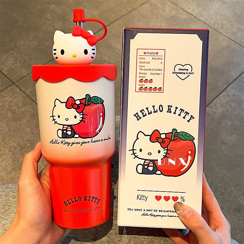 

Kawaii Hello Kitty Doll Insulated Cup Cute Cartoon Stainless Steel Desktop Decoration Women Accessories Wholesale Festival Gift