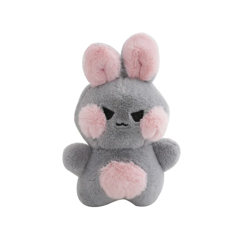 Porte-clés en peluche lapin fard à joues pour enfants, peluche douce, pendentif beurre, sac de couple, breloque pour festivals, cadeau pour filles, mignon, nouveau, 12cm