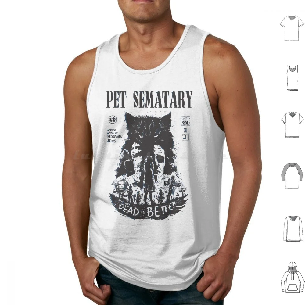 

Pet Sematary Tank Tops Print Cotton Stephen King Horror King Movie Novel Pet Pet Sematary Pop Stephen Stephen King Books