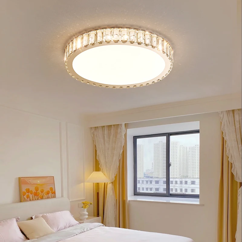 Modern Simple LED Ceiling Lamp Living Room Bedroom Study Dining Crystal Pendent Light Home Decortion
