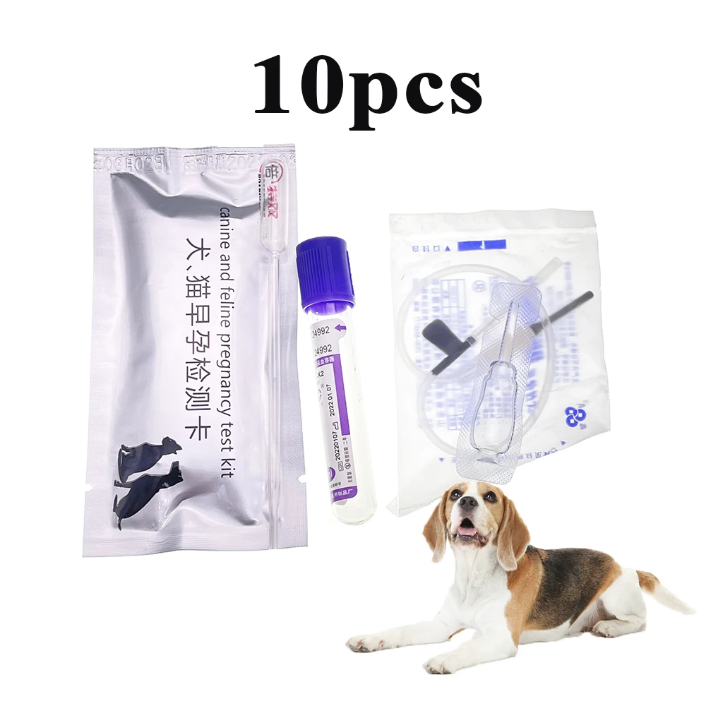 

Feline Canine Pet Cat Dog Rapid Early Pregnancy Test Serum Kit After Mating 20 Days To Detect Breeding 10PCS