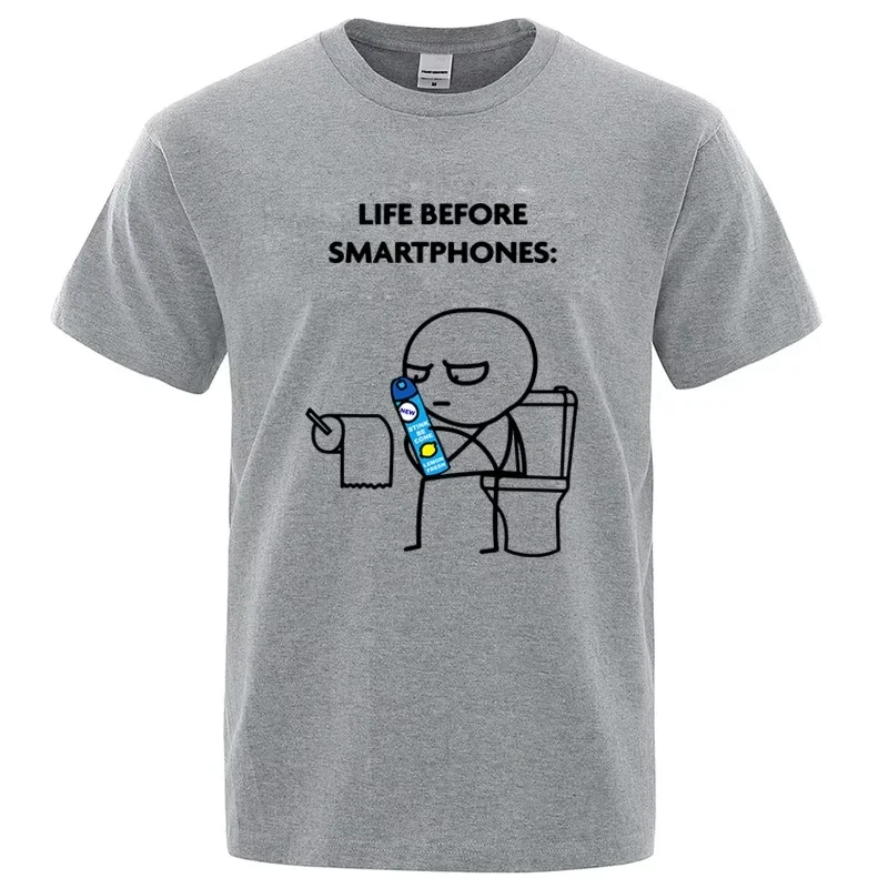 

Funny Humorous Style Unique Design High-QualityPureCotton PrintedMen's T-shirt Trendy Casual Summer Oversize Crew Neck LeisurTop