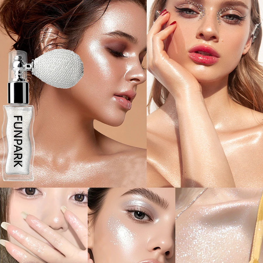 4 Colors High Gloss Powder Glitter Highlight Contour Brightens Whole Body&Face Highlighter  Bronzer Face Makeup Eye Cosmetics