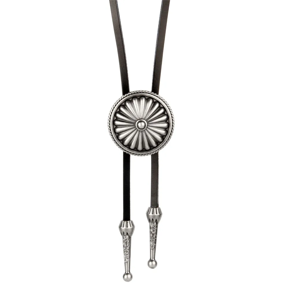 Men's Necklace Radiation Round Brand Polo Tie Trendy Casual Leather Necklace Pendant Jewelry Accessories Party Gifts
