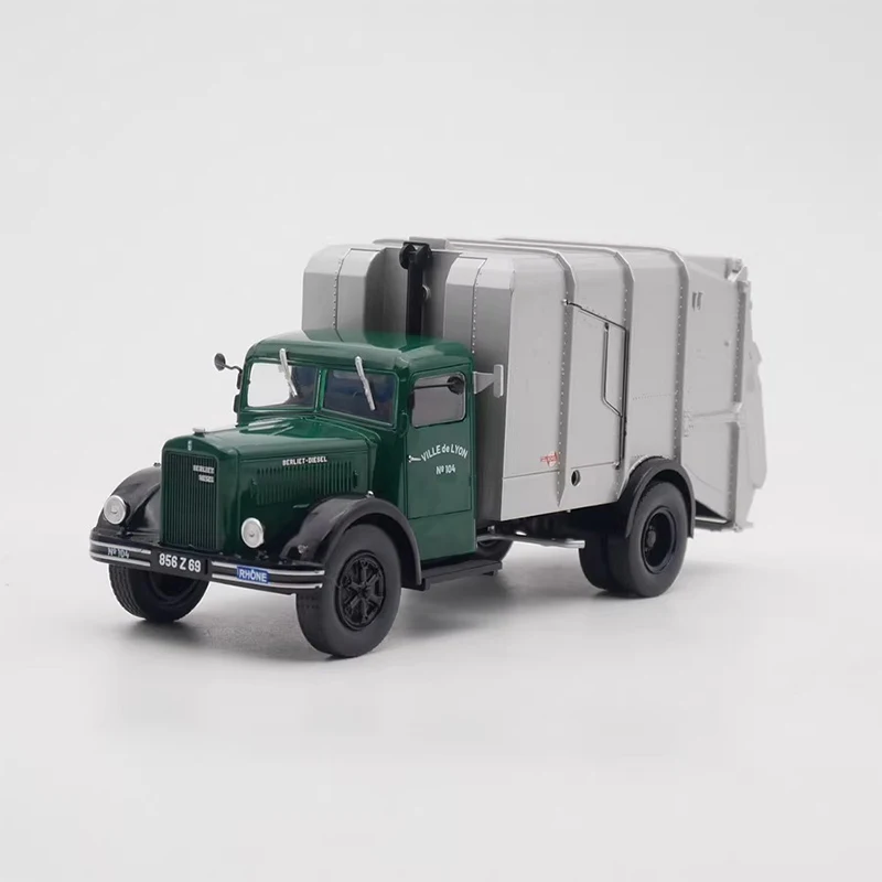 

1:43 Scale Berliet GDR 7W Waste Transfer Truck Simulation Car Alloy Model Static Display Collectible Gift Souvenir Decoration