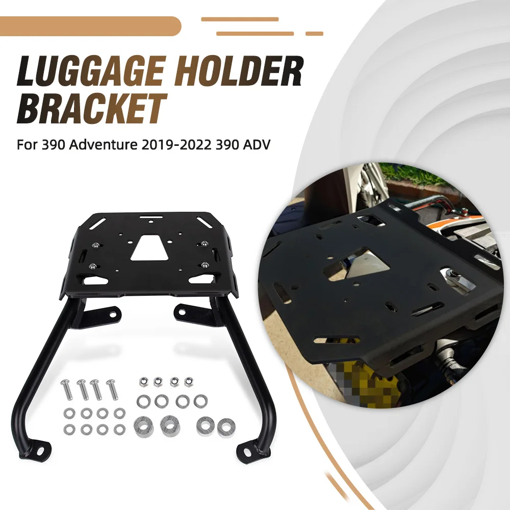 

For 390 Adventure 2019 2020 2021 2022 390 ADV Motorcycle Rear Luggage Bracket Seat Rack Carrier Plate Shelf Cargo Tail Support