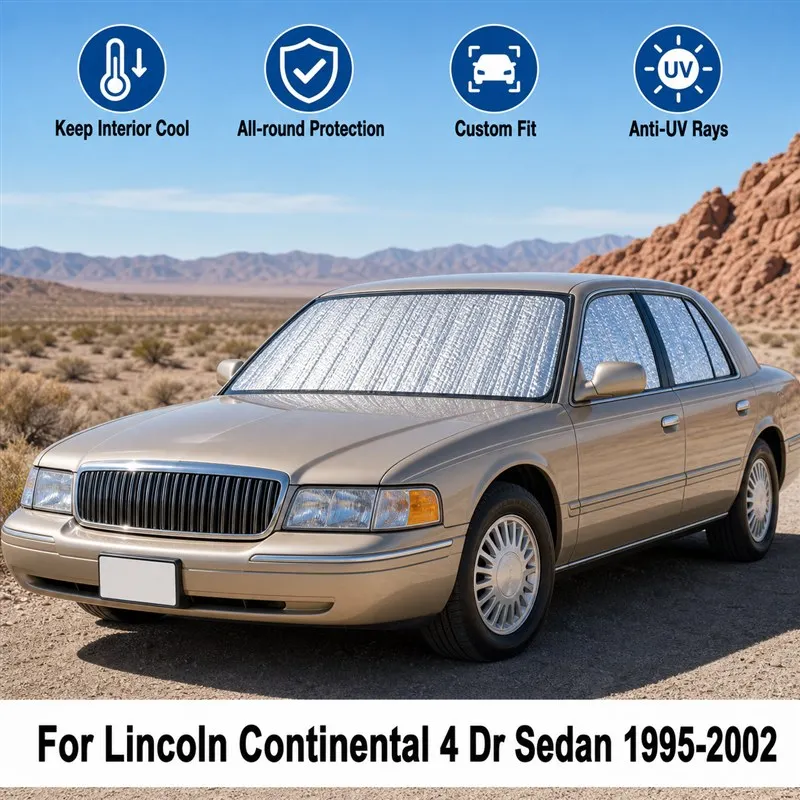 

For Lincoln Continental 4 Dr Sedan 1995-2002 Full Set Car Window Sunshades UV Block Privacy Heat Insulated Foldable Car Curtain
