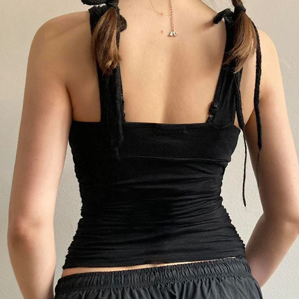 2026 Summer New Women Retro Botanical Plant Print Sexy V-Neck Slim Fit Sleeveless Vest Sweet & Spicy Casual Streetwear Tank Top