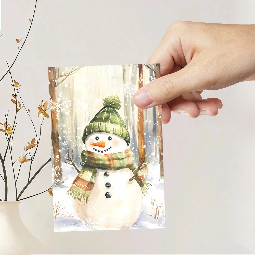 32 Stück, Vintage-Weihnachtspostkarte, grün, Geburtstags-/Jubiläumsgeschenk, Sammlerstück, geeignet zum Verschenken, kann verschickt werden. – Detail 6