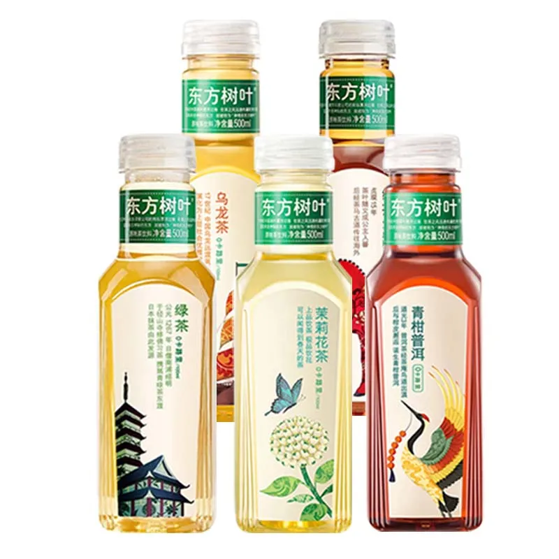 Eastern Leaves 17.65oz(500ml)*3 ขวดชามะลิ, ชา Qinggan, ชา Pu'er, เครื่องดื่มชาอูหลงปราศจากน้ําตาล