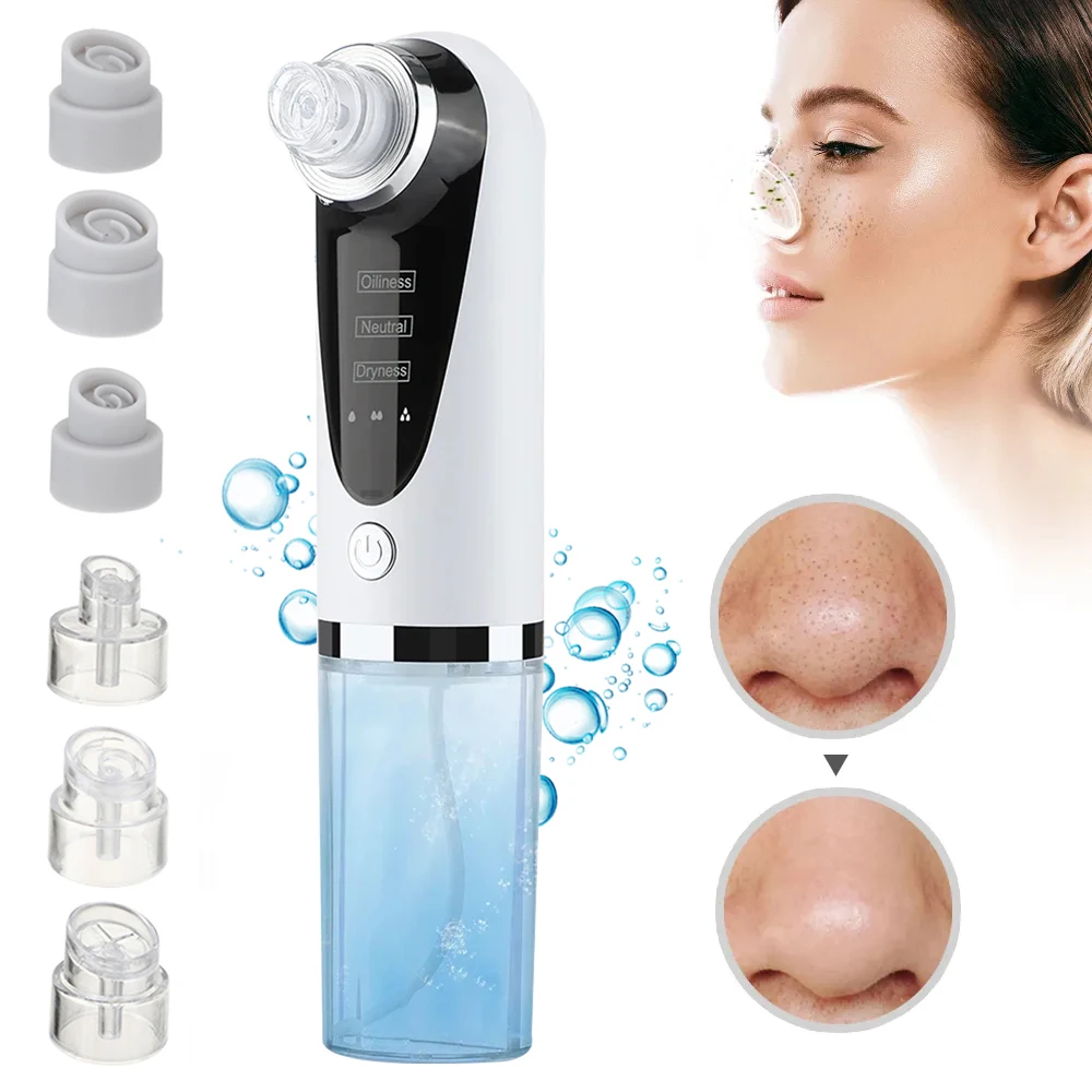 

Blackhead Remover Pore Vacuum Face Cleaner Electric Pimple Black Head Removal USB Rechargeable Water Cycle Facial Cleaning Tools
